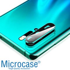 Microcase Samsung Galaxy Note 10 Plus Kamera Camı Lens Koruyucu Glass Metal Çerçeveli - Siyah