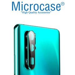Microcase Samsung Galaxy Note 10 Kamera Camı Lens Koruyucu Glass Metal Çerçeveli - Siyah