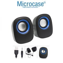 Microcase Multimedya 1+1 Mini Pc Hoparlör 2.0 Usb Speaker - AL4094