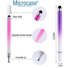 Microcase Universal Telefon  Tablet için   2in1 Disk Uçlu Stylus Dokunmatik  Çizim Kalemi-AL4765