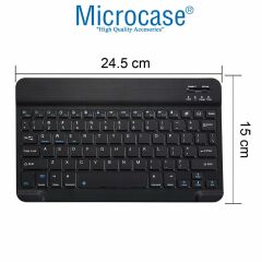 Microcase Samsung Galaxy Tab A 8 2019 SM-P200/SM-P205 Tablet Çanta + Bluetooth Klavye + Mouse + Tablet Standı - AL8112