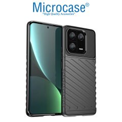 Microcase Xiaomi 13 Pro Global Thunder Serisi Darbeye Dayanıklı Silikon Kılıf - Siyah AL3421