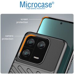 Microcase Xiaomi 13 Pro Global Thunder Serisi Darbeye Dayanıklı Silikon Kılıf - Siyah AL3421