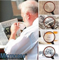 Microcase 100 mm Çap 3X Büyütme El Tipi Büyüteç - AL2492