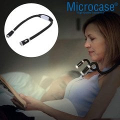 Microcase Boyun Askılı Esnek Led Lamba Gece Kitap Okuma Işığı - AL2485 SİYAH