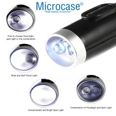 Microcase Boyun Askılı Esnek Led Lamba Gece Kitap Okuma Işığı - AL2485 SİYAH