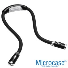 Microcase Boyun Askılı Esnek Led Lamba Gece Kitap Okuma Işığı - AL2485 SİYAH