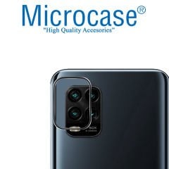 Microcase Xiaomi Mi 10 Lite Kamera Lens Koruma Halkası - Açık Tasarım Siyah