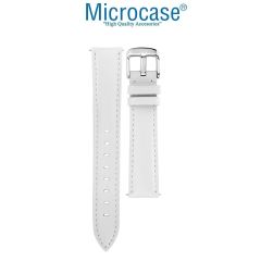 Microcase Huawei Watch GT 4 46mm ile Uyumlu  22mm Universal Deri Kordon Kayış-KY98 Beyaz