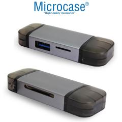 Microcase USB 3.0 Type C Micro USB Kart Okuyucu 3in1 USB OTG SD/TF - AL2853