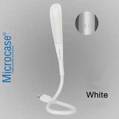 Microcase Dokunmatik Esnek USB PC Notebook Led Lamba Aydınlatma - AL2487 BEYAZ