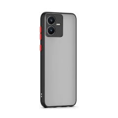 Microcase Vivo Y22s - Y22 4G London Serisi Darbeye Dayanıklı Kılıf Siyah - AL3415