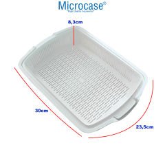 Microcase Çok Fonksiyonlu Kapaklı Çift Katman Makarna Meyve Sebze Temizleyici Sebze Yıkama Sepeti AL4251