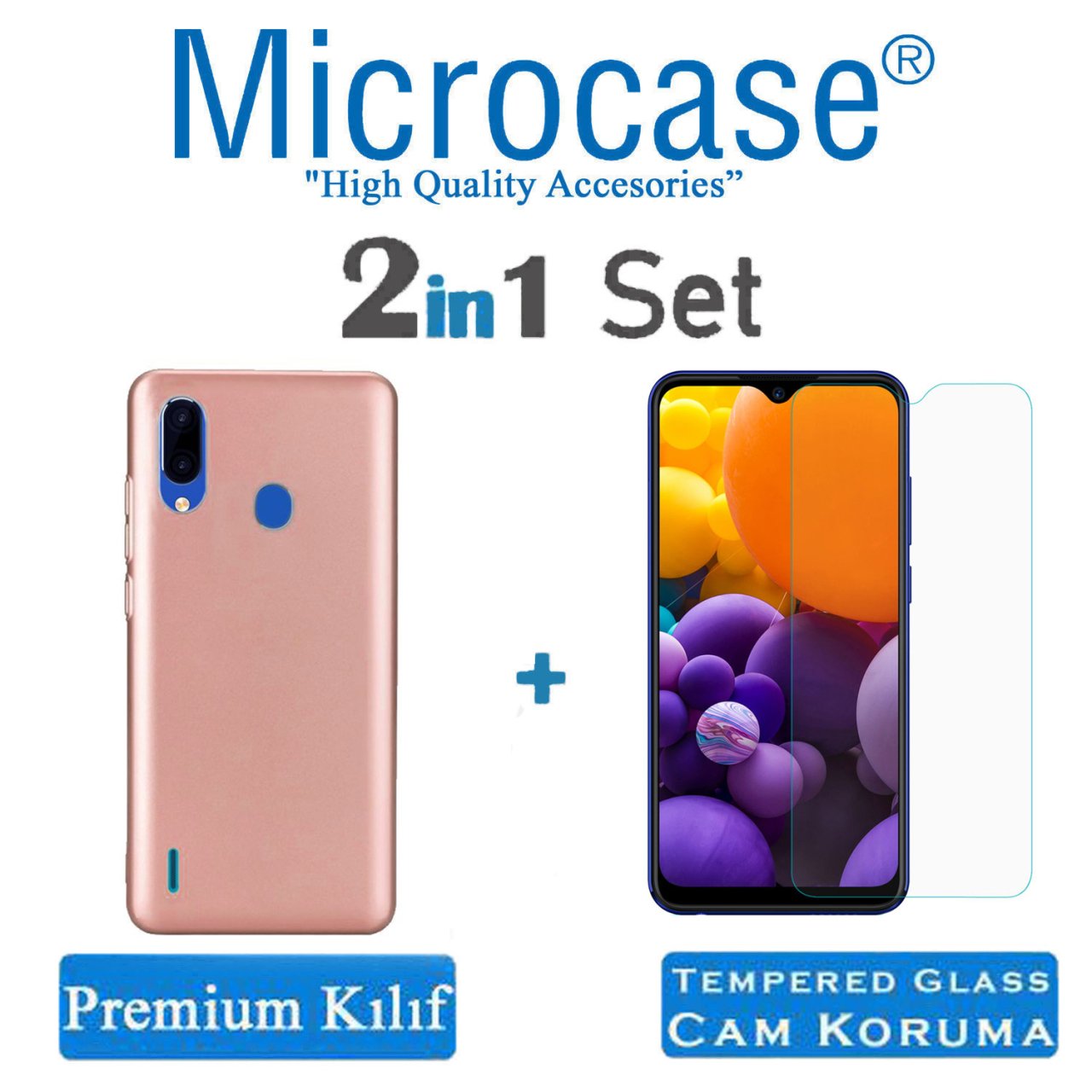 Microcase LG Q60  Premium Matte Silikon Kılıf Pembe