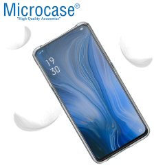 Microcase Oppo Reno Ultra İnce 0.2 mm Soft Silikon Kılıf + Tempered Glass Cam Koruma (SEÇENEKLİ)