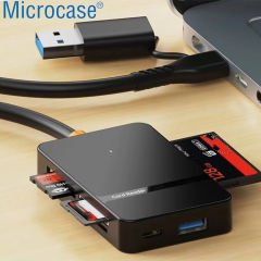 Microcase Type C USB 3.0 Çift Kart Okuyucu 8in1 USB OTG SD/TF - AL4587
