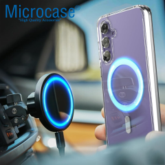 Microcase Samsung Galaxy S25 Plus için Magsafe Manyetik Darbeye Dayanıklı Yarı Esnek Plastik TPU  Kılıf - AL8115