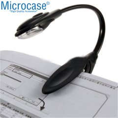 Microcase Mandallı Kitap Okuma Led Lamba Esnek Aydınlatma - AL2498 SİYAH