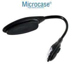 Microcase Mandallı Kitap Okuma Led Lamba Esnek Aydınlatma - AL2498 SİYAH