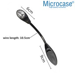 Microcase Mandallı Kitap Okuma Led Lamba Esnek Aydınlatma - AL2498 SİYAH