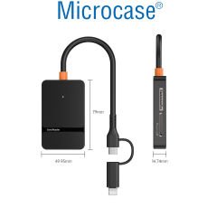Microcase Type C Lightning USB 3.0 Çift Kart Okuyucu 8in1 USB OTG SD/TF - AL4586
