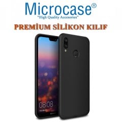 Huawei P20 Lite Premium Matte Silikon Kılıf + Tam Kaplayan Cam