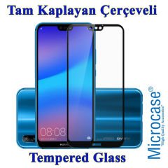 Huawei P20 Lite Premium Matte Silikon Kılıf + Tam Kaplayan Cam
