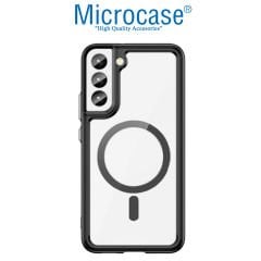 Microcase Samsung Galaxy S22 Plus Magsafe Manyetik Darbeye Dayanıklı Yarı Esnek Plastik TPU Kılıf - AL3028 Siyah