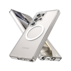 Microcase Samsung Galaxy S25 Ultra için Magsafe Manyetik Darbeye Dayanıklı Yarı Esnek Plastik TPU  Kılıf - AL8115