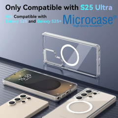 Microcase Samsung Galaxy S25 Ultra için Magsafe Manyetik Darbeye Dayanıklı Yarı Esnek Plastik TPU  Kılıf - AL8115