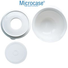 Microcase Kapaklı Sıçratmaz Mikser Blender Kabı Kasesi 2,5 Litre Beyaz AL4250