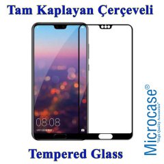 Huawei P20 Premium Matte Silikon Kılıf + Tam Kaplayan Cam