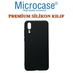 Huawei P20 Premium Matte Silikon Kılıf + Tam Kaplayan Cam