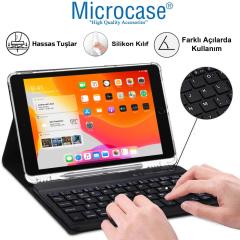 Microcase iPad 7.Nesil 10.2 inch 2019 Bluetooth Klavyeli Kalem Koymalı Standlı Kılıf - BKK8