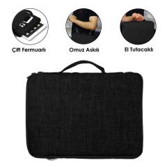 Microcase Xiaomi Pad 7/Pad 7 Pro Tablet Uyumlu Tablet Çanta+Türkçe Bluetooth Klavye+Mouse+Tablet Standı-Siyah AL8128
