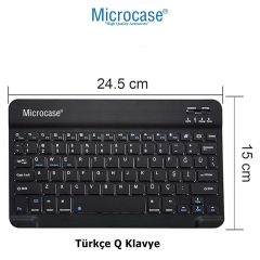 Microcase Xiaomi Pad 7/Pad 7 Pro Tablet Uyumlu Tablet Çanta+Türkçe Bluetooth Klavye+Mouse+Tablet Standı-Siyah AL8128