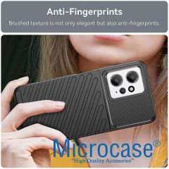 Microcase Xiaomi Redmi 12 4G Thunder Serisi Darbeye Dayanıklı Silikon Kılıf - Siyah AL3421
