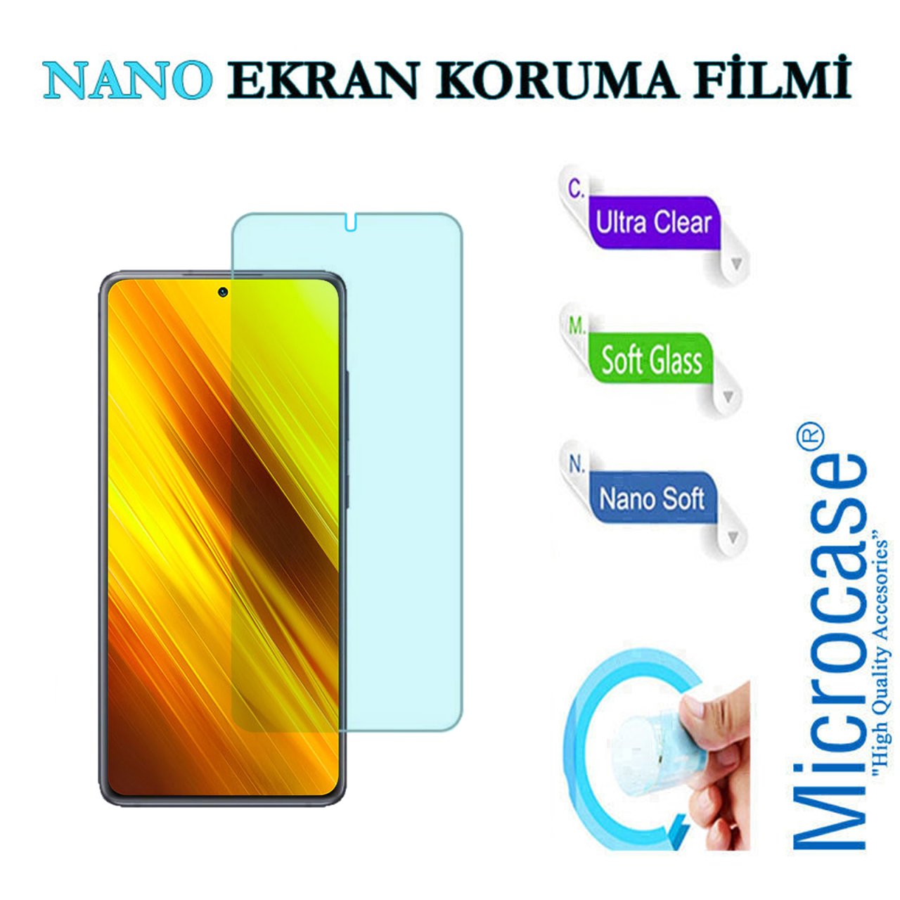 Microcase Xiaomi Poco X3 NFC Nano Esnek Ekran Koruma Filmi