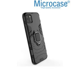 Microcase Realme C11 Batman Serisi Yüzük Standlı Armor Kılıf - Siyah