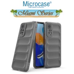Microcase Xiaomi Redmi Note 11 Çin Versiyon Miami Serisi Darbeye Dayanıklı Silikon Kılıf - Açık Gri
