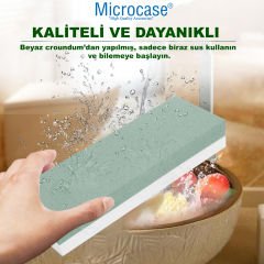 Microcase Profesyonel Tasarım Çift Kumlu Büyük Boy Mutfak Bileme Taşı Bıçak Satır Nacak Balta Bileme Taşı AL4246
