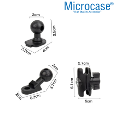Microcase ZR844 Gidon ve Ayna Bağlantılı 360 Derece Dönen Titreşim Önleyici Motosiklet Scooter Telefon Tutucu - AL5075