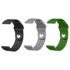 Microcase Realme Watch 36 mm için Lastik Desen Silikon Kordon Kayış - KY31