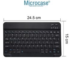 Microcase Tcl Nxtpaper 11 11 inch Uyumlu Tablet Çanta+Türkçe Bluetooth Klavye +Mouse+ Standı - Pembe AL4382