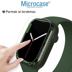Microcase Apple Watch 7 41 mm Diamond Serisi Parmak İzi Bırakmayan TPU Ekran Koruma Filmi - Şeffaf