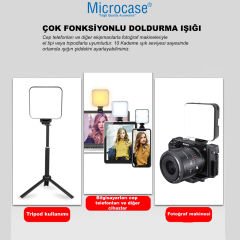 Microcase Şarjlı Çok Fonksiyonlu Ayarlanabilir Ürün Çekim Işığı RGB Softbox Fotoğraf Stüdyo Aydınlatması Cep Ledi AL4256