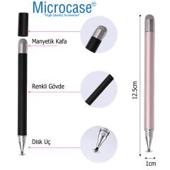 Microcase Universal Telefon  Tablet için   2in1 Disk Uçlu Stylus Dokunmatik  Çizim Kalemi-AL4764