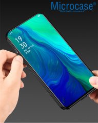 Microcase Huawei P Smart Z - Y9 Prime 2019 Fabrik Serisi Kumaş ve Deri Desen Kılıf - Siyah + Tempered Glass Cam Koruma