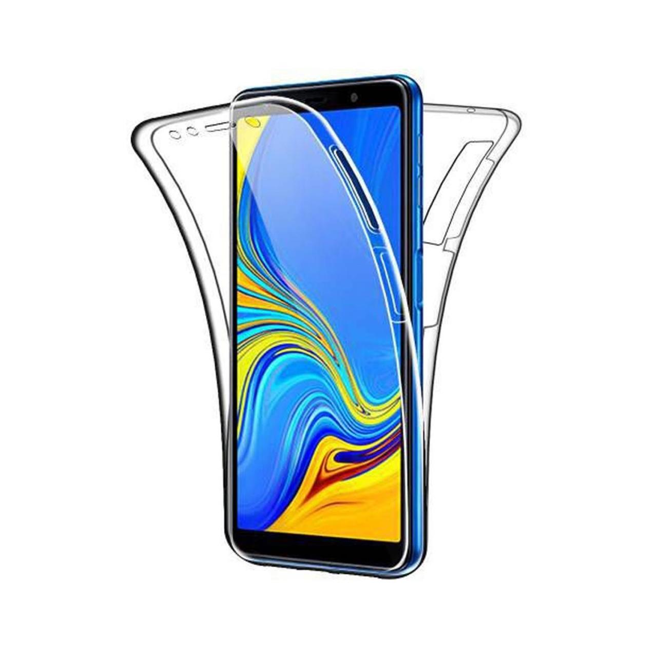 Microcase Samsung Galaxy A7 2018 360 Tpu Serisi Ön Arka Full Cover Şeffaf Kılıf