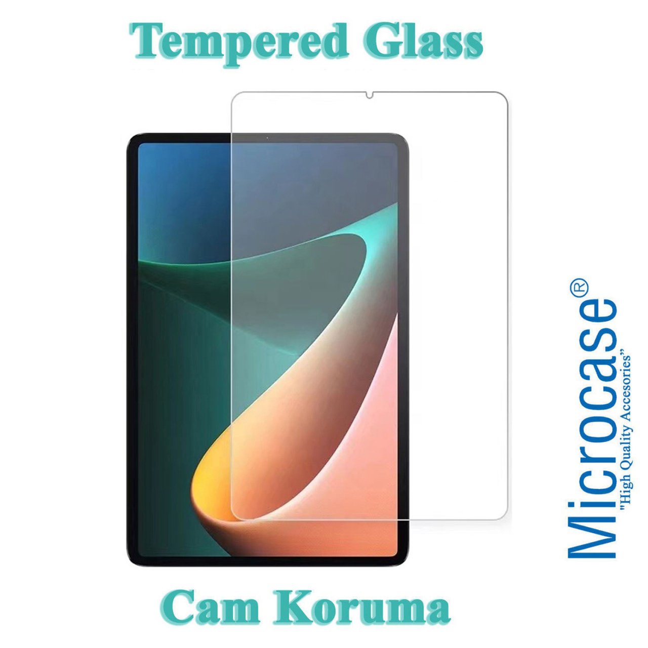 Microcase Xiaomi Pad 5 11 inch Tablet Tempered Glass Cam Koruma